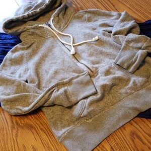 American Eagle 3/4 zip gray hoodie